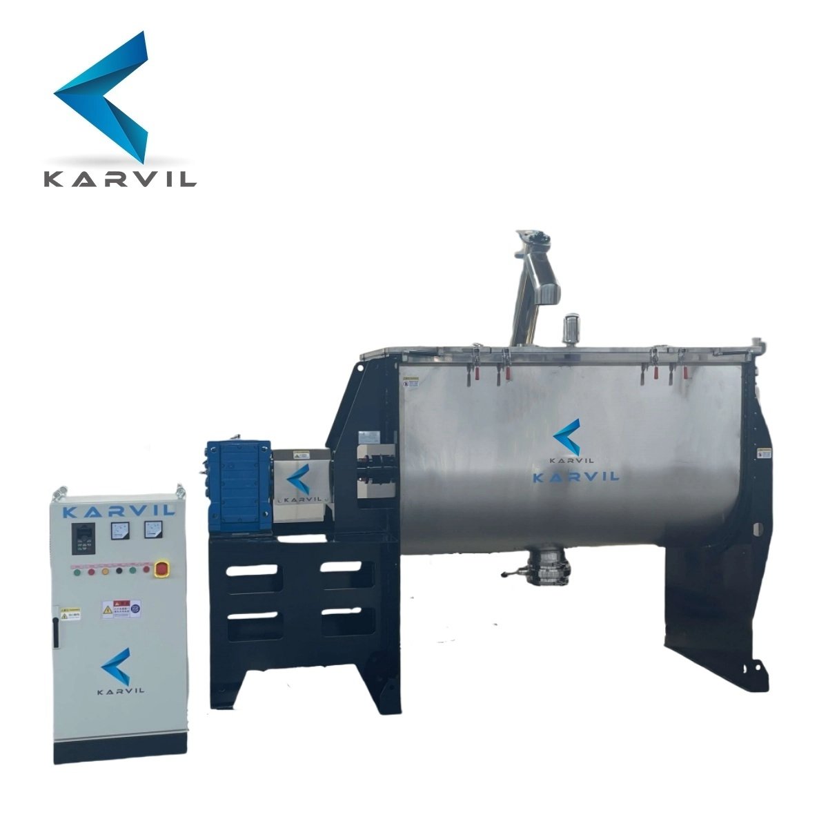 Horizontal-Ribbon-Blender-with-Screw-Feeder