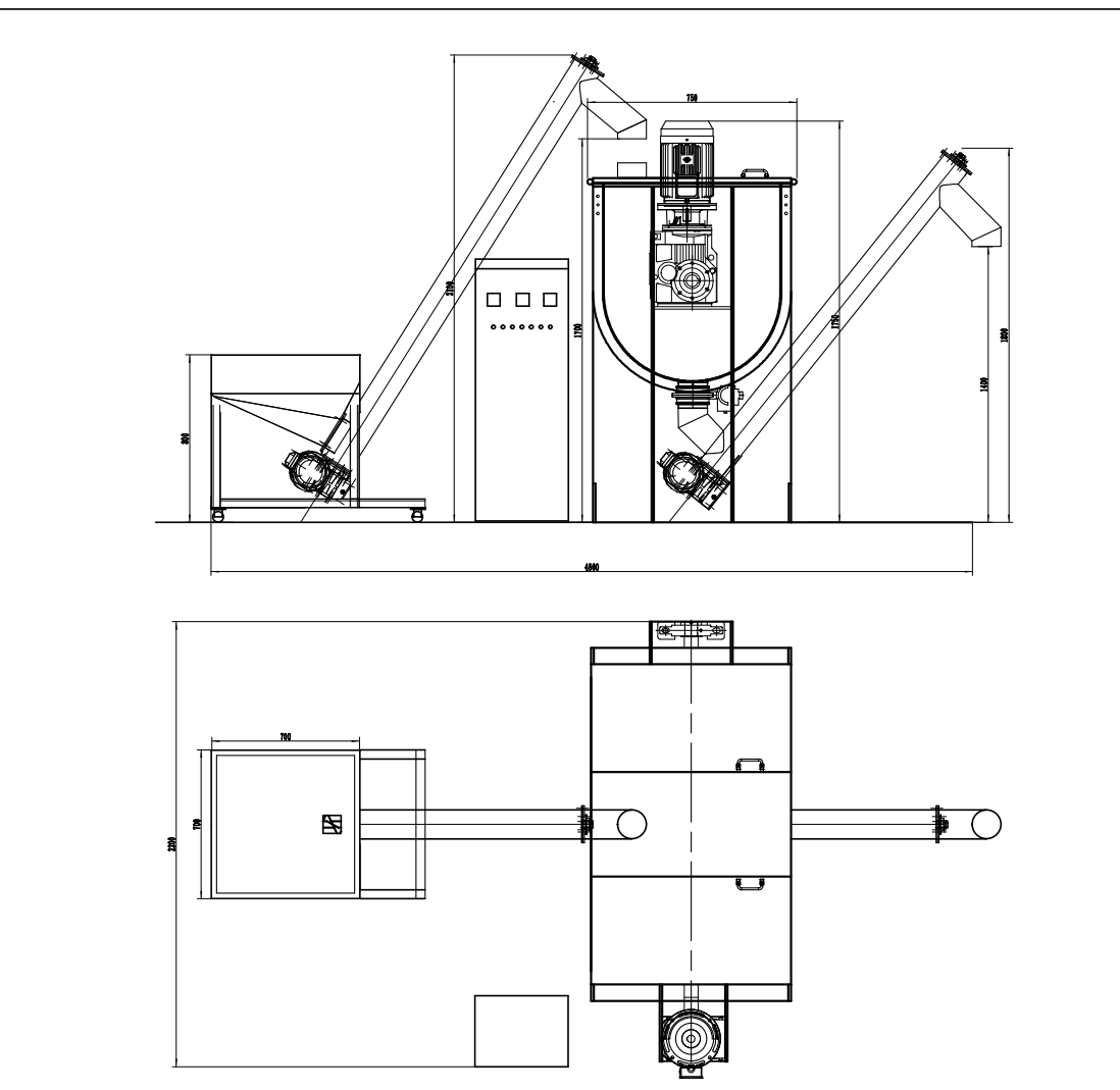Carbon-Steel-Ribbon-Blender-with-Screw-Conveyors- (5) Carbon-Steel-Ribbon-Blender-with-Screw-Conveyors- (5)