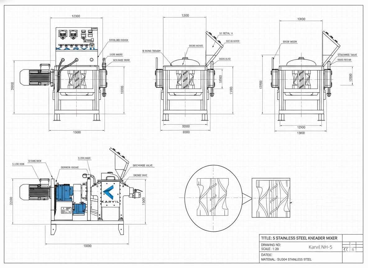 Stainless-Steel -Screw-Discharge-Sigma-Kneader-Mixer (2) Stainless-Steel -Screw-Discharge-Sigma-Kneader-Mixer (2)
