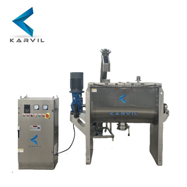 Food Grade Ribbon Blender with Screw Conveyor