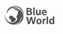 Blue World logo - Advanced energy and fuel cell developer using Karvil slurry mixing solutions.