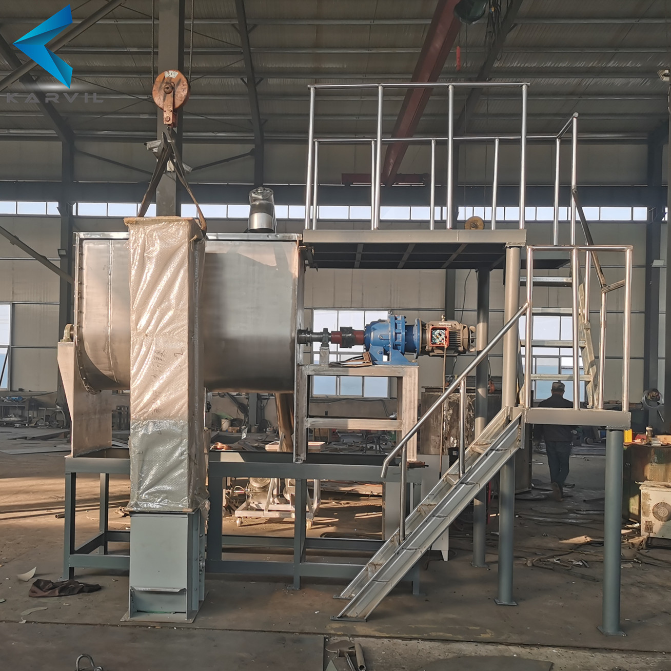 Stainless steel ribbon mixer machine for mixing feed with CE certification 