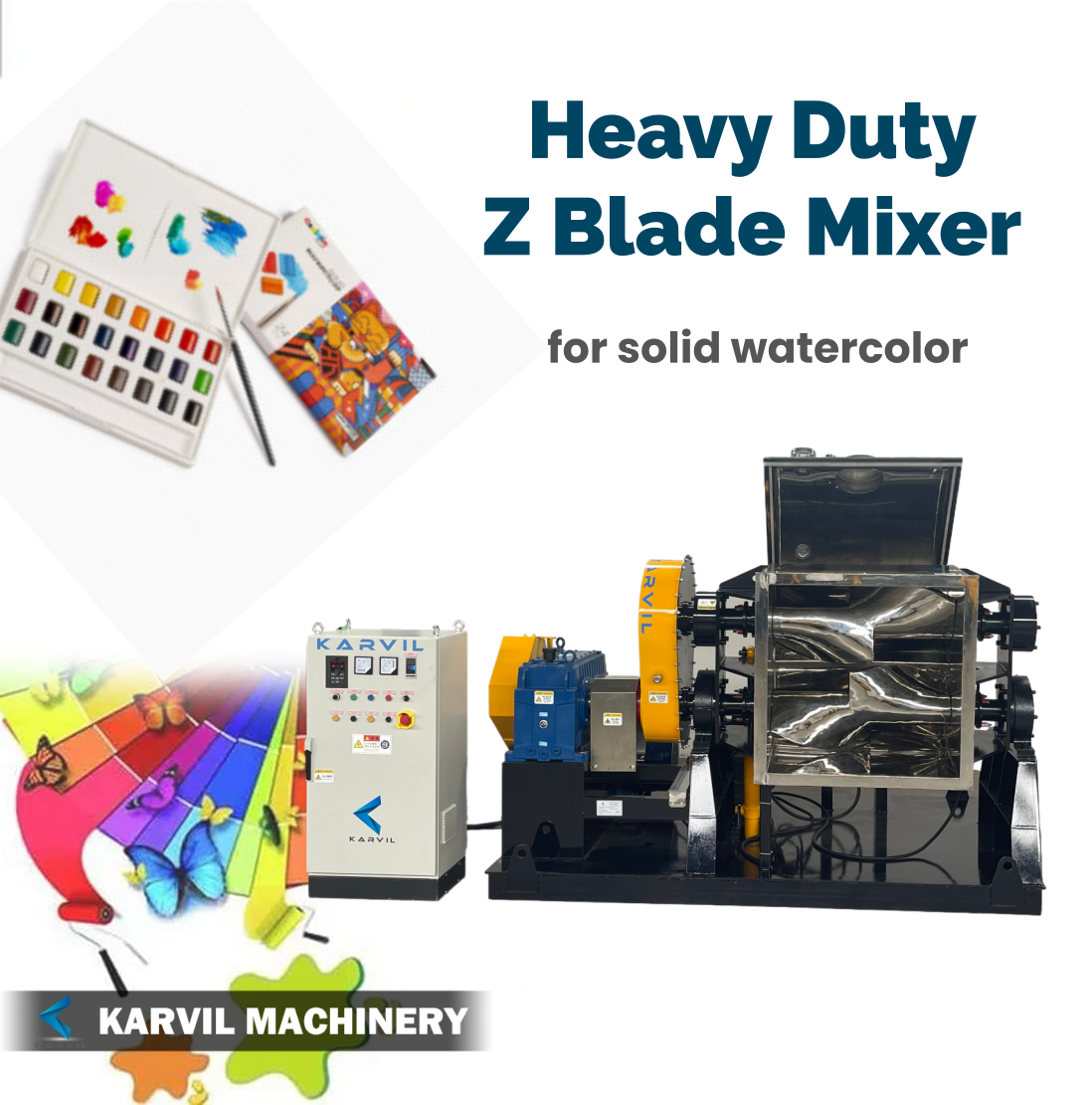 Heading to Turkey for solid watercolor production: Heavy Duty Z Blade Mixer