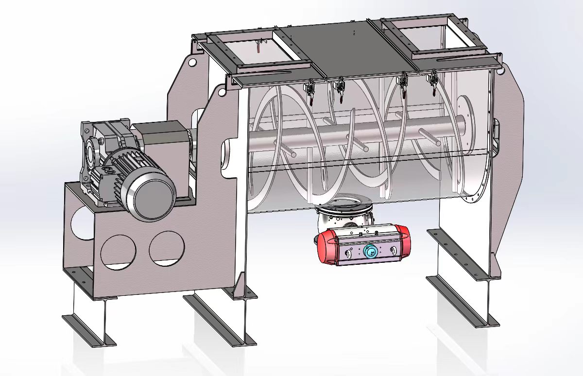 1000L Horizontal Ribbon Mixer for Animal Feed