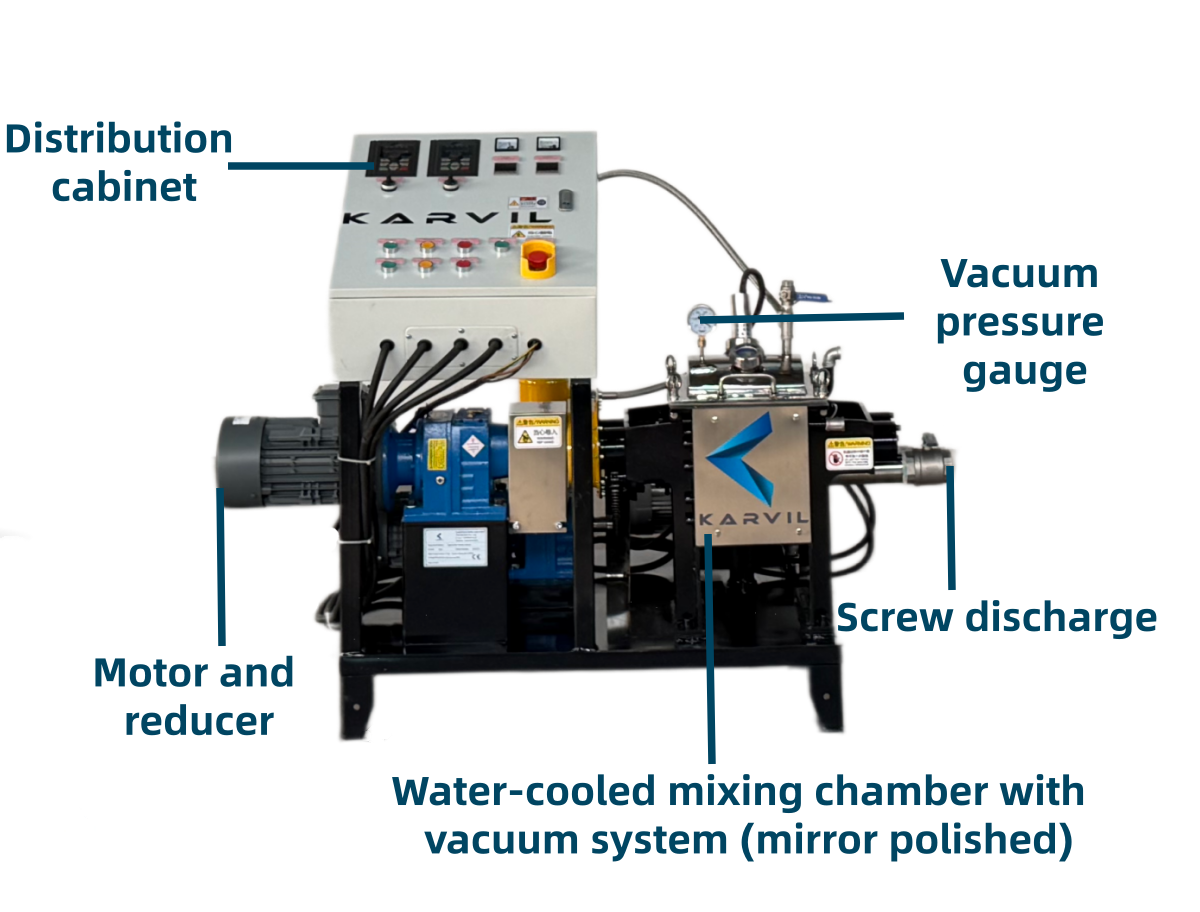 2L Lab Vacuum Screw Discharge Kneader (2)