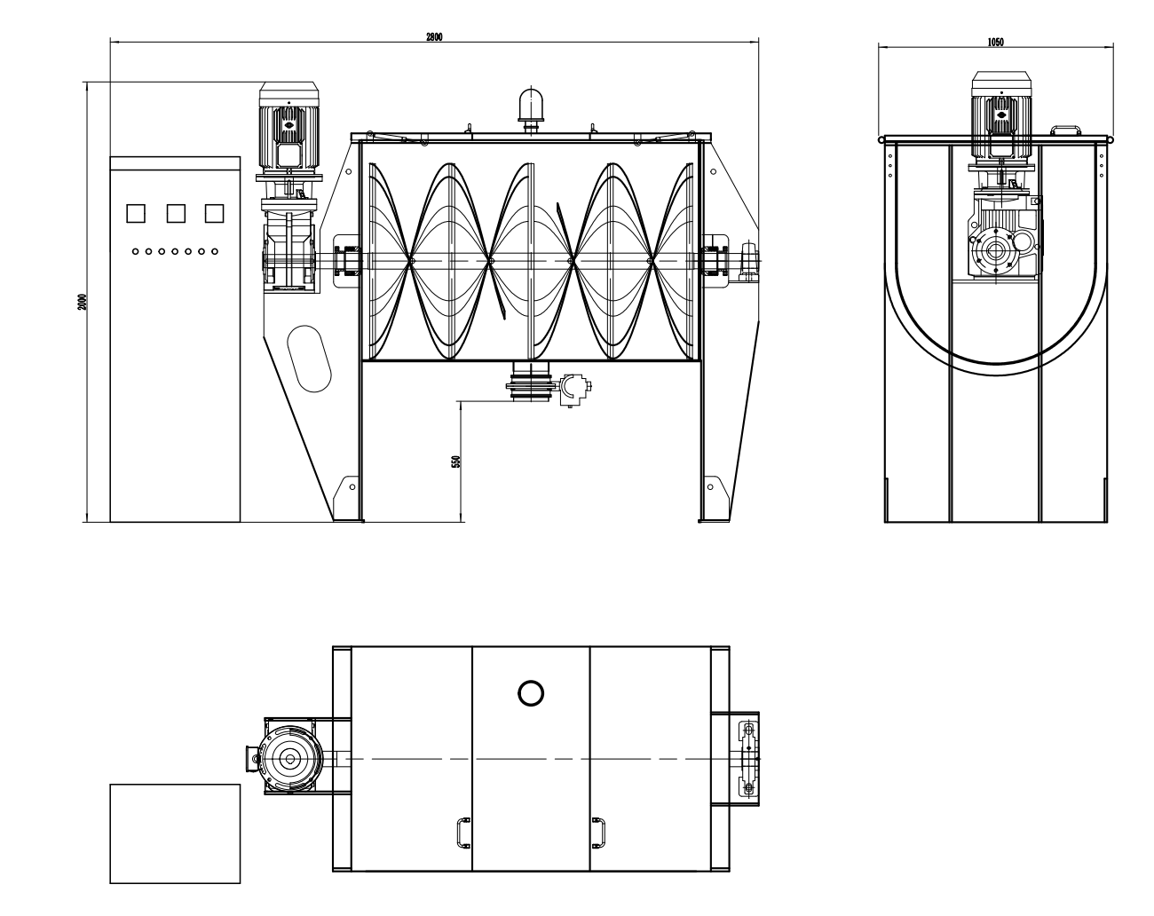 1000L-Ribbon-Blender-for-Spice-Powder (2)