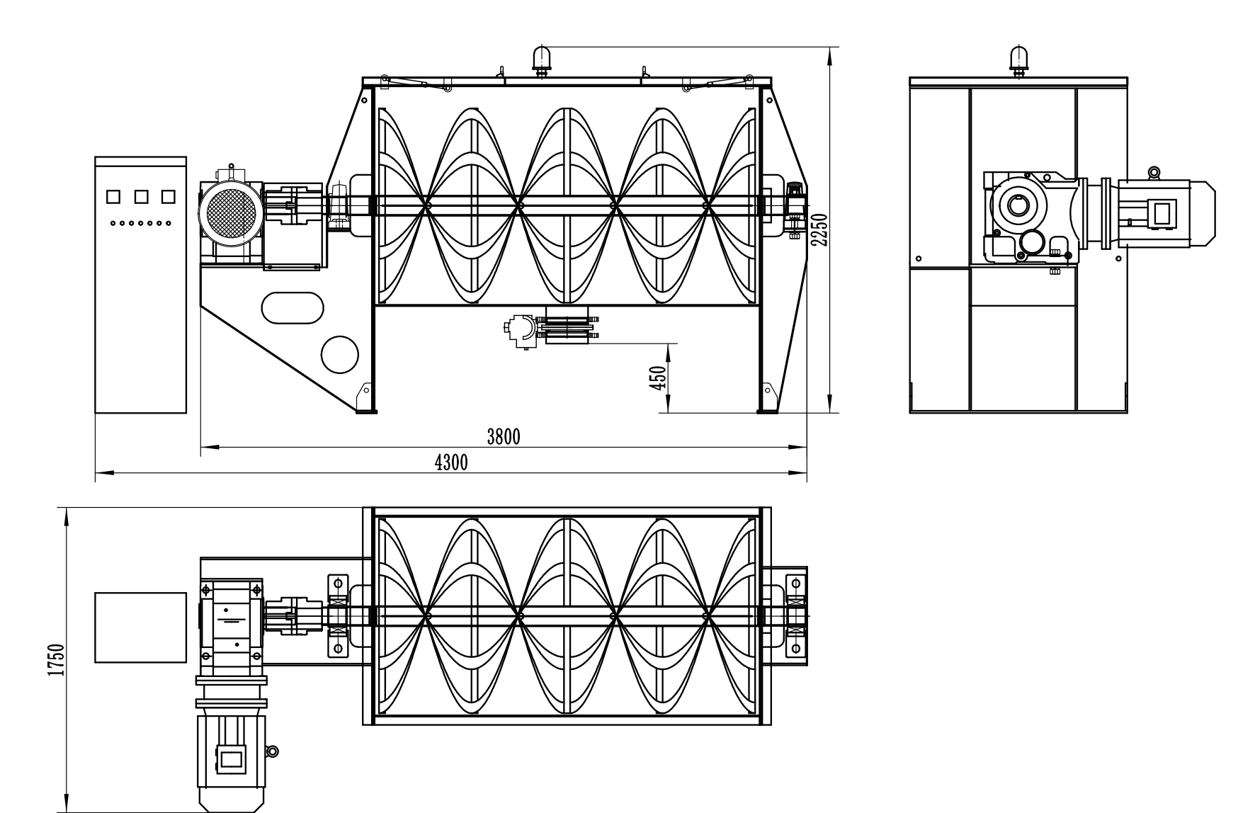 3300L-Industrial- Ribbon -Mixer- for- Mineral- Powder- Blending (2)