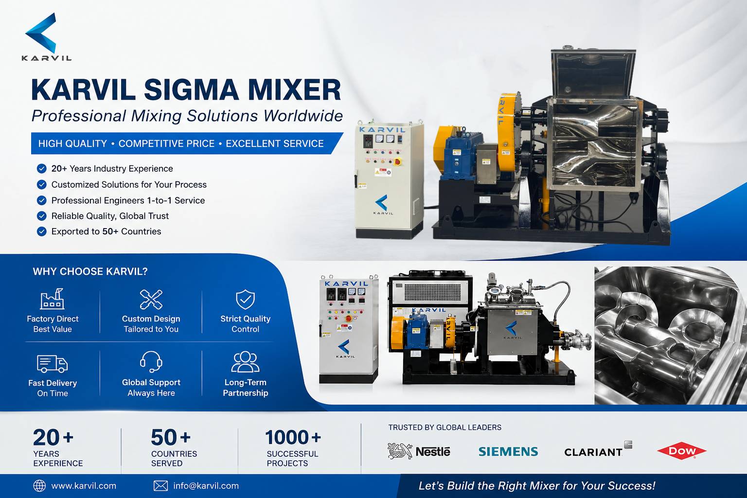 Why More Global Manufacturers Are Choosing Karvil Machinery Sigma Mixers