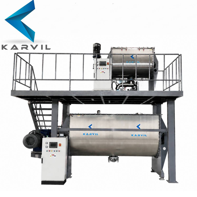 Industrial Double-Deck Horizontal Ribbon Blender 